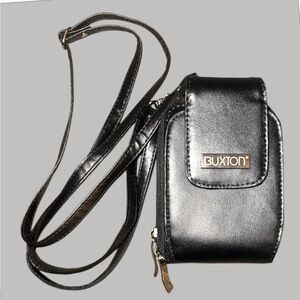 Buxton Black Leather Phone Case